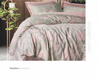 Posteljnina MojSan Satin Pink